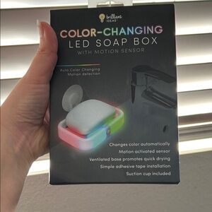 Motion sensor color changing LED soap box for bathroom